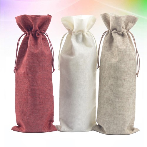 Pcs bottle bag - 3, jute