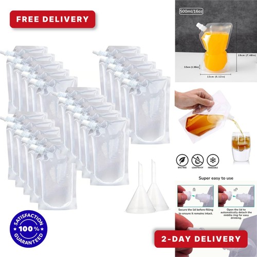 Reusable drink pouches 500ml - reusable,