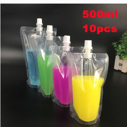 10pcs stand 500ml plastic - stand-up,