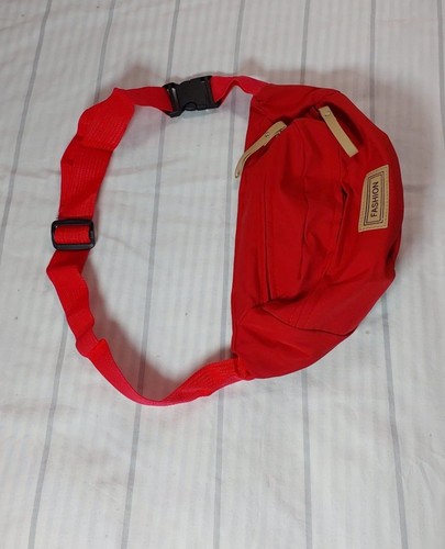 Red bum bag fanny pack - red, unisex