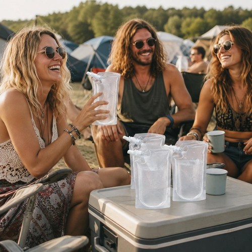 20x 500ml clear stand pouch - stand, up